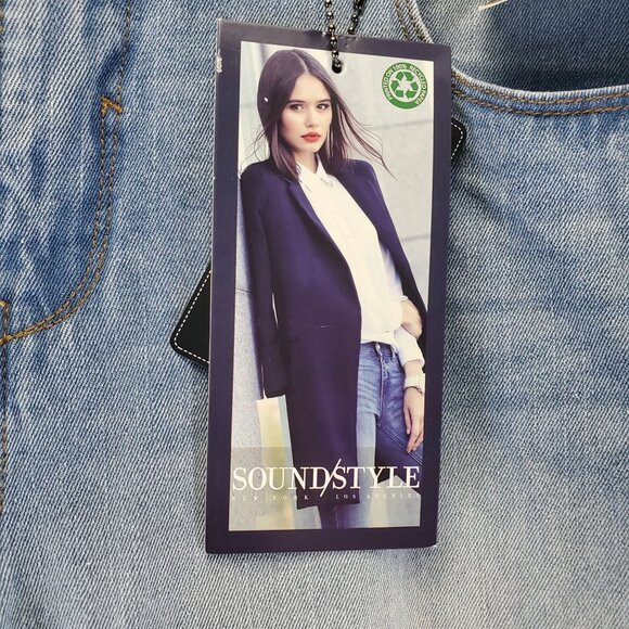 Sound/Style Jeans Womens Size 14 Blue Jamie Ankle Skinny Distressed Vintage *NWT - Picture 2 of 16